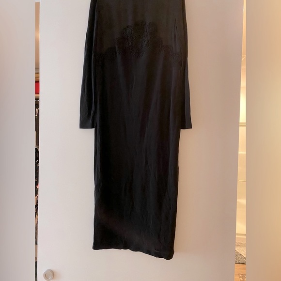 H&M Long Semi-Sheer Embroidered Dress - Picture 3 of 12